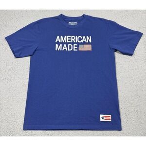 American Giant Shirt Mens Large Blue American Made Flag Graphic Tagless Tee USA